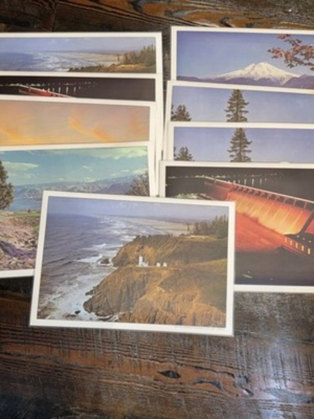 VTG 9 Bright Of America Washington State Reversible 6 Placemats In Box 2 sided